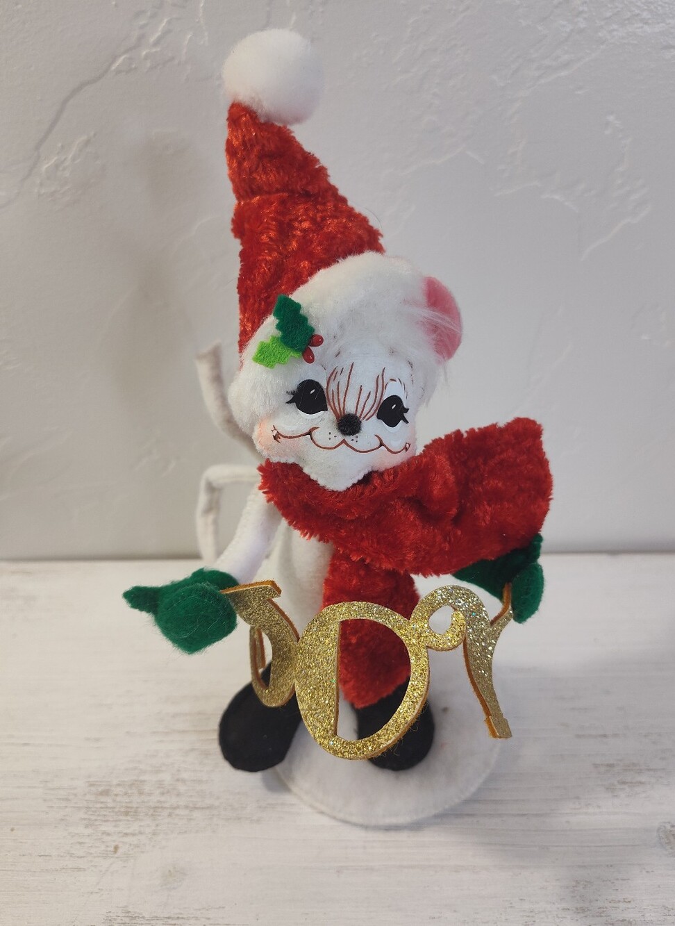 Annalee 6″ Joy to the World Mouse Christmas Very Cute Rare